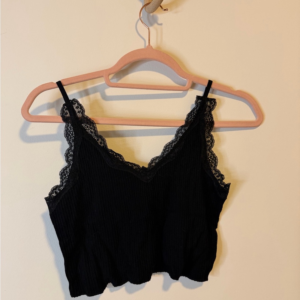 Mi ami Black Lace Tank Top